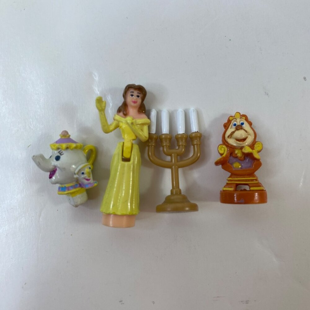 Disney Beauty & The Beast Mini Figures Belle Mrs. Potts Chip Lumière Cogsworth